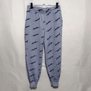 Lacoste Live Unisex Allover Logo Print Signature Jogger Sweatpants Elastic Waist